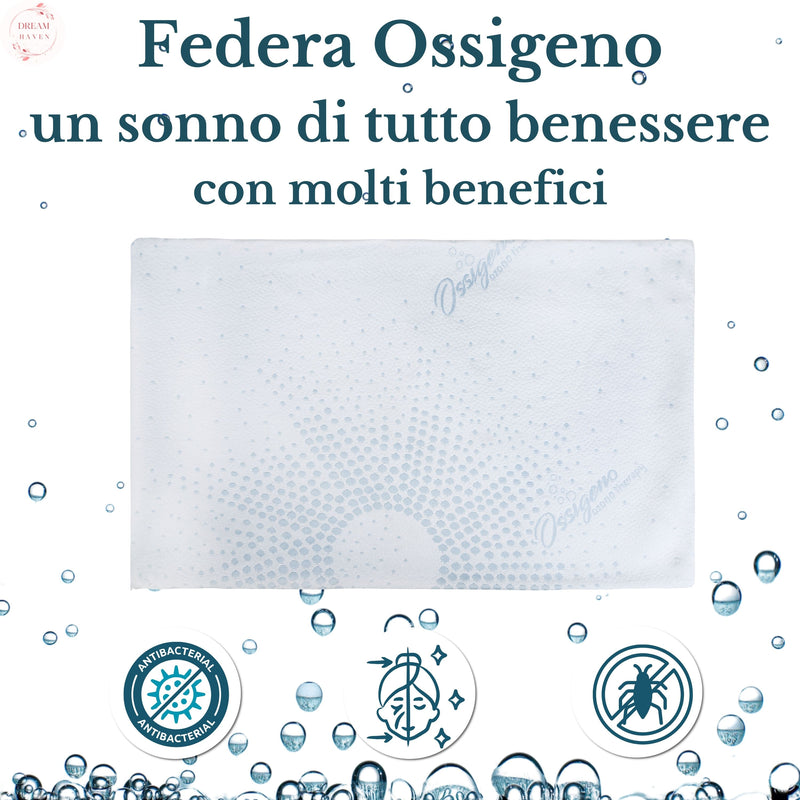 Chargez l'image dans la visionneuse de la galerie, DREAM HAVEN Cuscino Alto 15 cm, Cuscino Memory Foam Forato con Federa Ossigeno Traspirante, Antiacaro, Antirughe e Anallergica, Cuscino Letto Ergonomico Made in Italy
