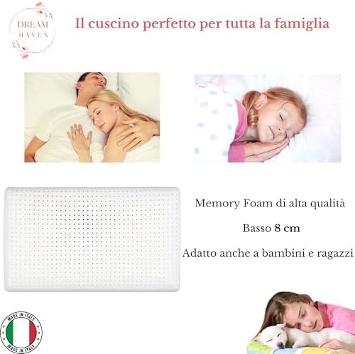 Chargez l'image dans la visionneuse de la galerie, Cuscino Basso Cervicale 8 cm in Memory Foam, Cuscino letto ideale per Bambini, Ragazzi e Adulti, Anallergico e Antiacaro con Federa in Silver, Cuscino Memory Foam 100% Made in Italy
