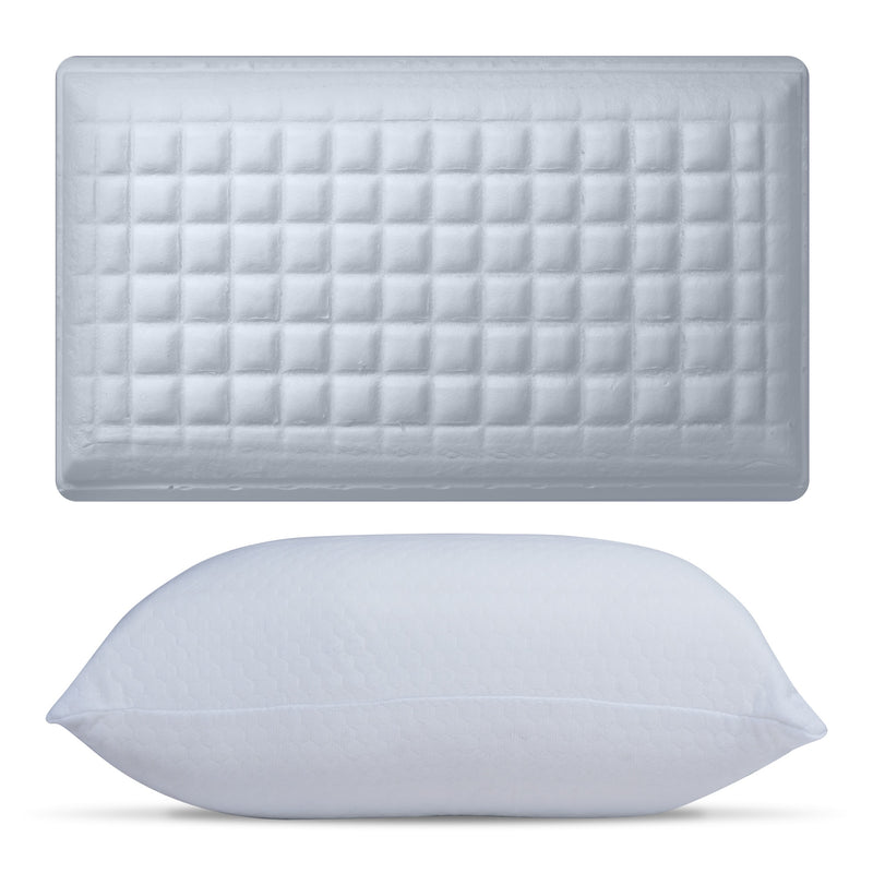 Chargez l'image dans la visionneuse de la galerie, Cuscino Alto 18 cm in Memory Foam, Antirussamento e Antireflusso, Cuscino Cervicale per Dormire con Federa Refresh Antiacaro e Anallergica, Cuscino Letto Ergonomico Made in Italy
